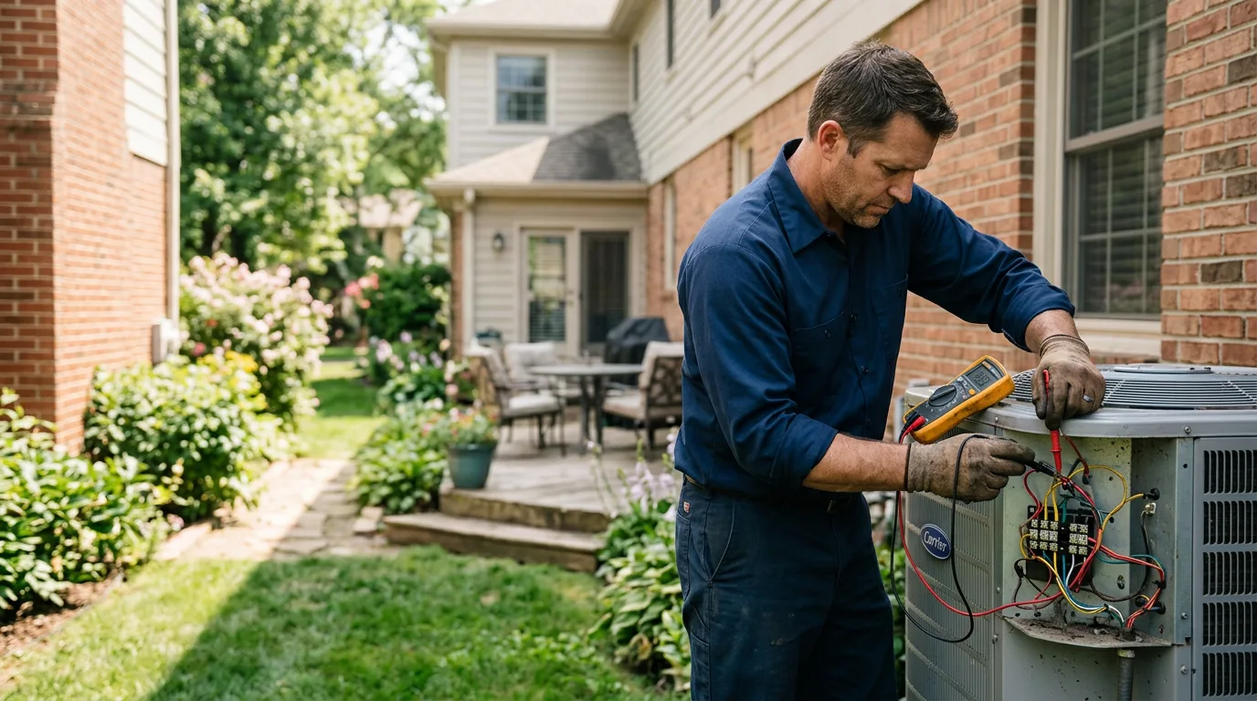 HVAC technician working near Bandera, TX